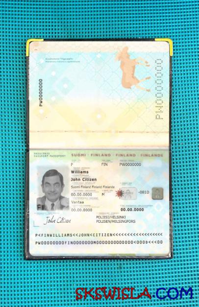 Finlandia paszport 2012-2017 wygląd zdjęcia pliki PSD, skan i fotografowany obraz